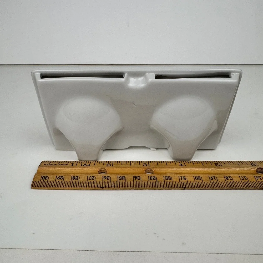 Vtg Double Heart Tabletop‎ Small Pic Photo Frame Ceramic Porcelain Grannycore